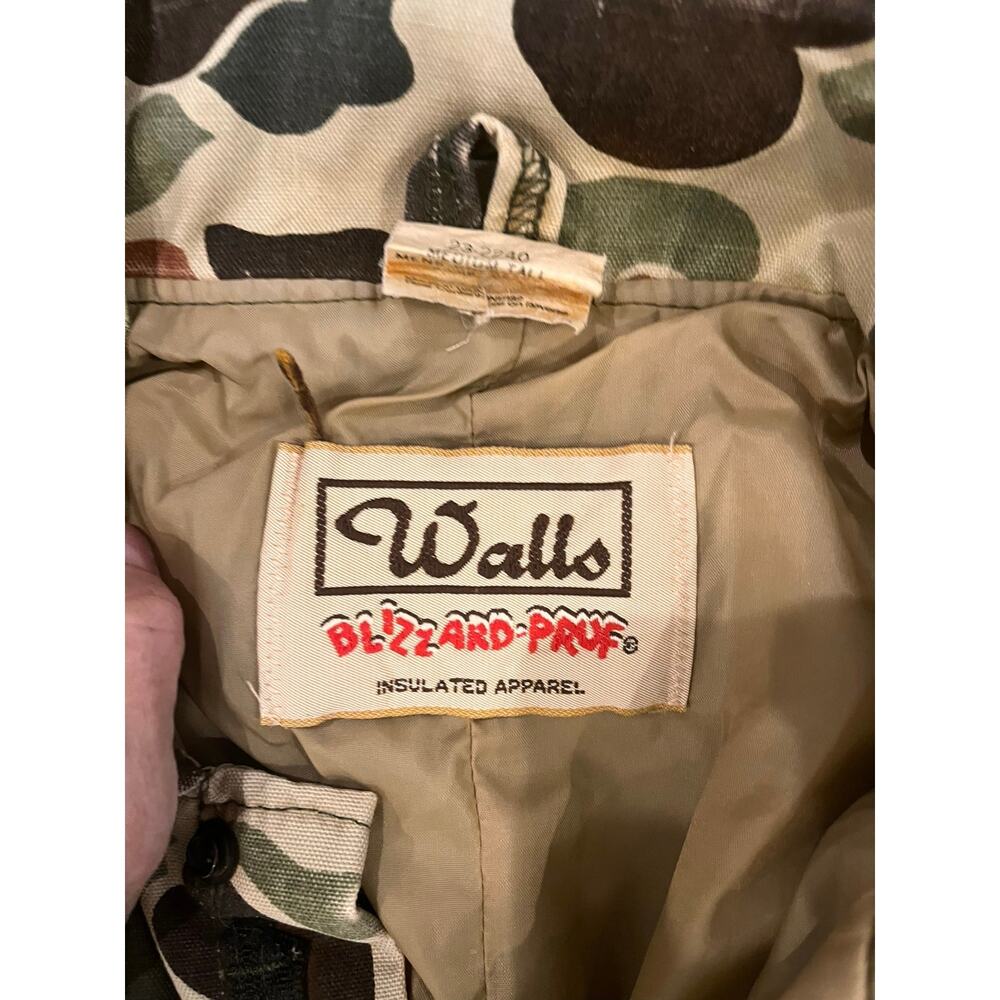 VTG Walls Blizzard Pruf Coveralls Mens Medium Tall Duck Camo Lined Hunting USA - Picture 2 of 10